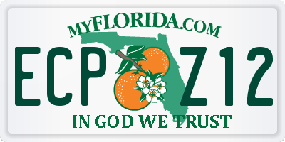 FL license plate ECPZ12
