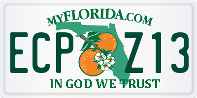 FL license plate ECPZ13