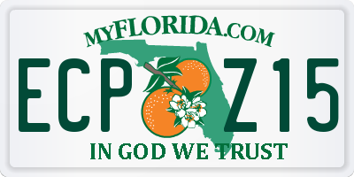 FL license plate ECPZ15
