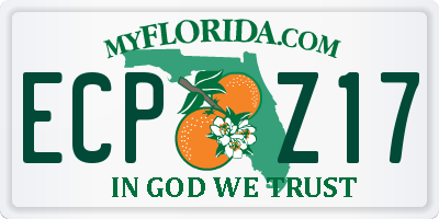 FL license plate ECPZ17