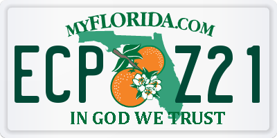 FL license plate ECPZ21