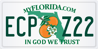 FL license plate ECPZ22