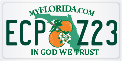 FL license plate ECPZ23