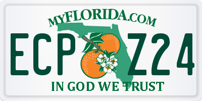 FL license plate ECPZ24