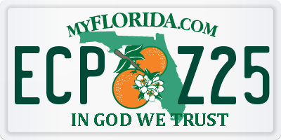 FL license plate ECPZ25