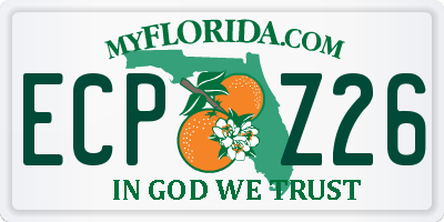 FL license plate ECPZ26