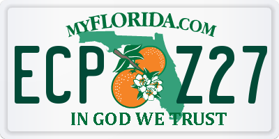 FL license plate ECPZ27