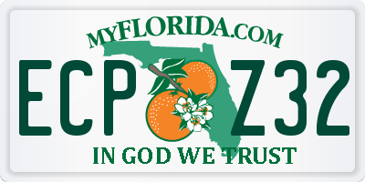 FL license plate ECPZ32