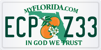 FL license plate ECPZ33