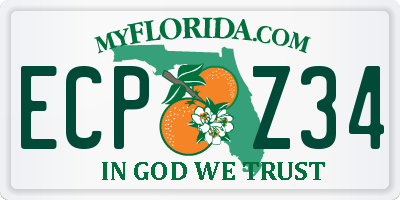 FL license plate ECPZ34