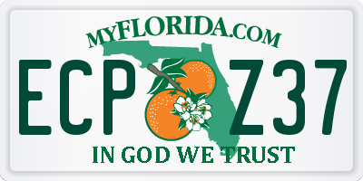 FL license plate ECPZ37