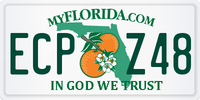 FL license plate ECPZ48