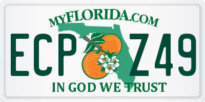 FL license plate ECPZ49