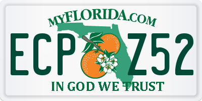 FL license plate ECPZ52