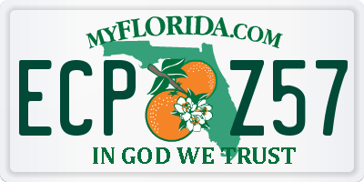 FL license plate ECPZ57