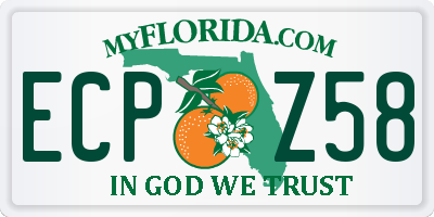 FL license plate ECPZ58