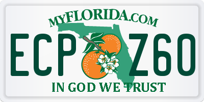 FL license plate ECPZ60