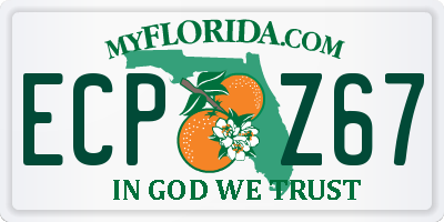 FL license plate ECPZ67