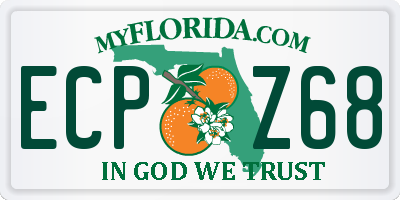 FL license plate ECPZ68