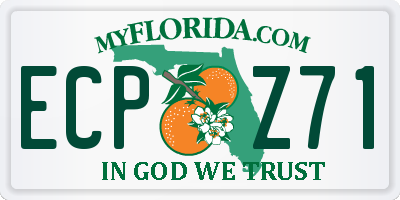 FL license plate ECPZ71