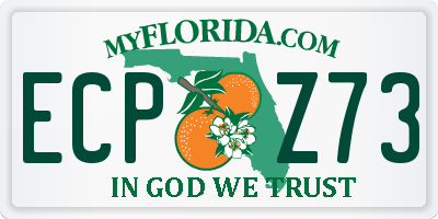 FL license plate ECPZ73