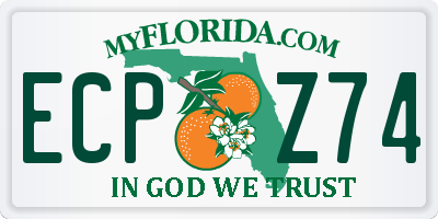 FL license plate ECPZ74