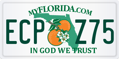 FL license plate ECPZ75