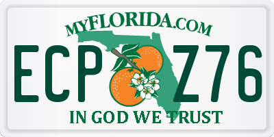 FL license plate ECPZ76