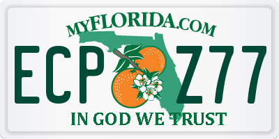 FL license plate ECPZ77