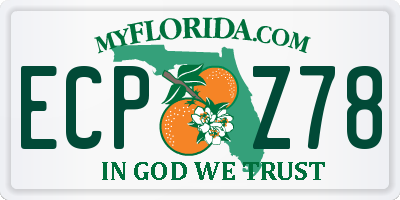 FL license plate ECPZ78