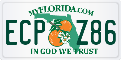 FL license plate ECPZ86