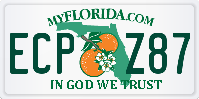 FL license plate ECPZ87