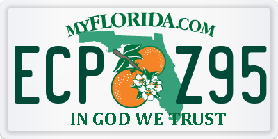 FL license plate ECPZ95