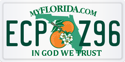 FL license plate ECPZ96