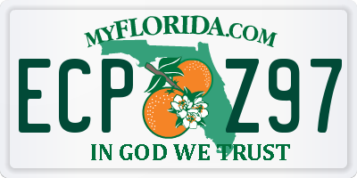 FL license plate ECPZ97