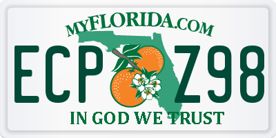 FL license plate ECPZ98