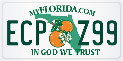 FL license plate ECPZ99