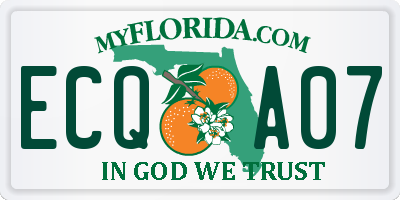 FL license plate ECQA07