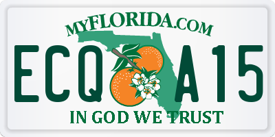 FL license plate ECQA15