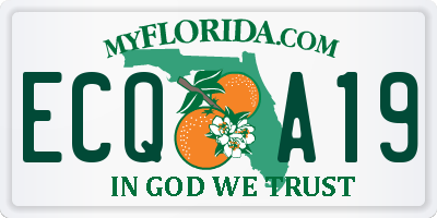 FL license plate ECQA19