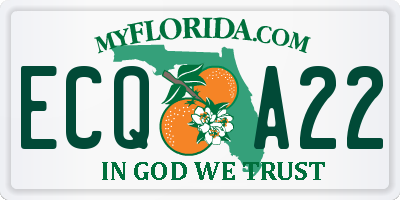 FL license plate ECQA22