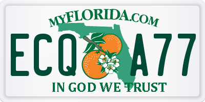 FL license plate ECQA77