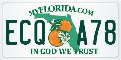 FL license plate ECQA78