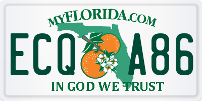 FL license plate ECQA86