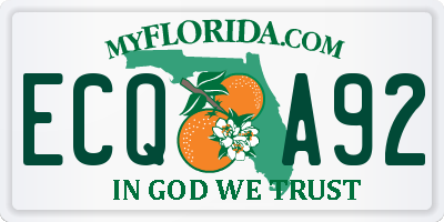 FL license plate ECQA92