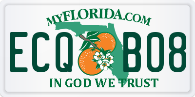 FL license plate ECQB08
