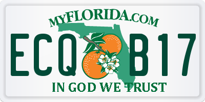 FL license plate ECQB17