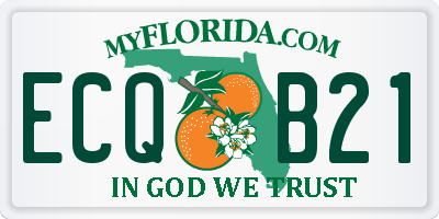 FL license plate ECQB21