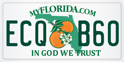 FL license plate ECQB60