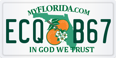 FL license plate ECQB67
